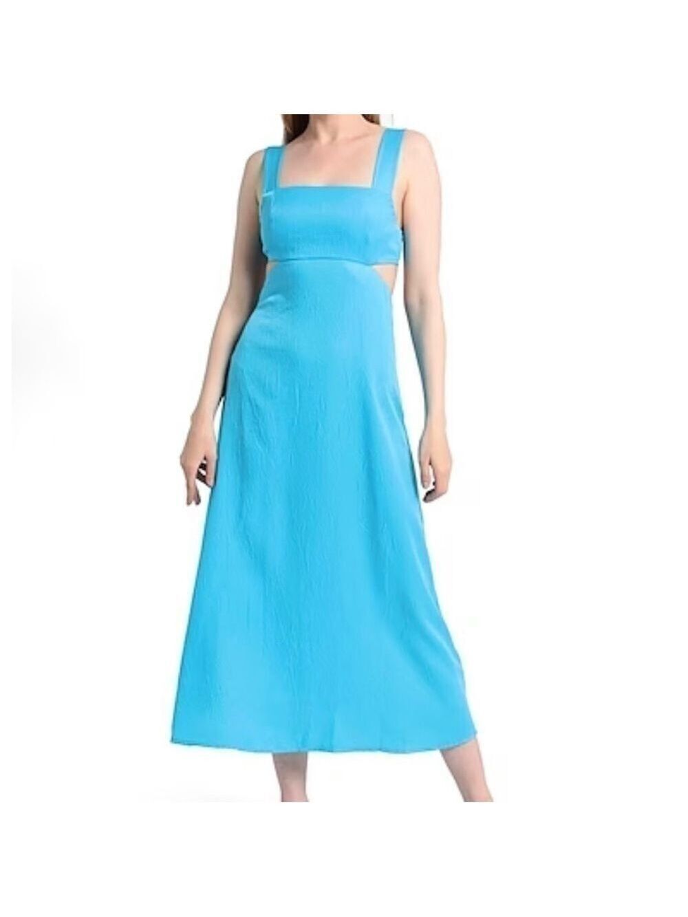 TOPSHOP Fabulous Turquoise Midi Halter Dress Size 10 NWT!